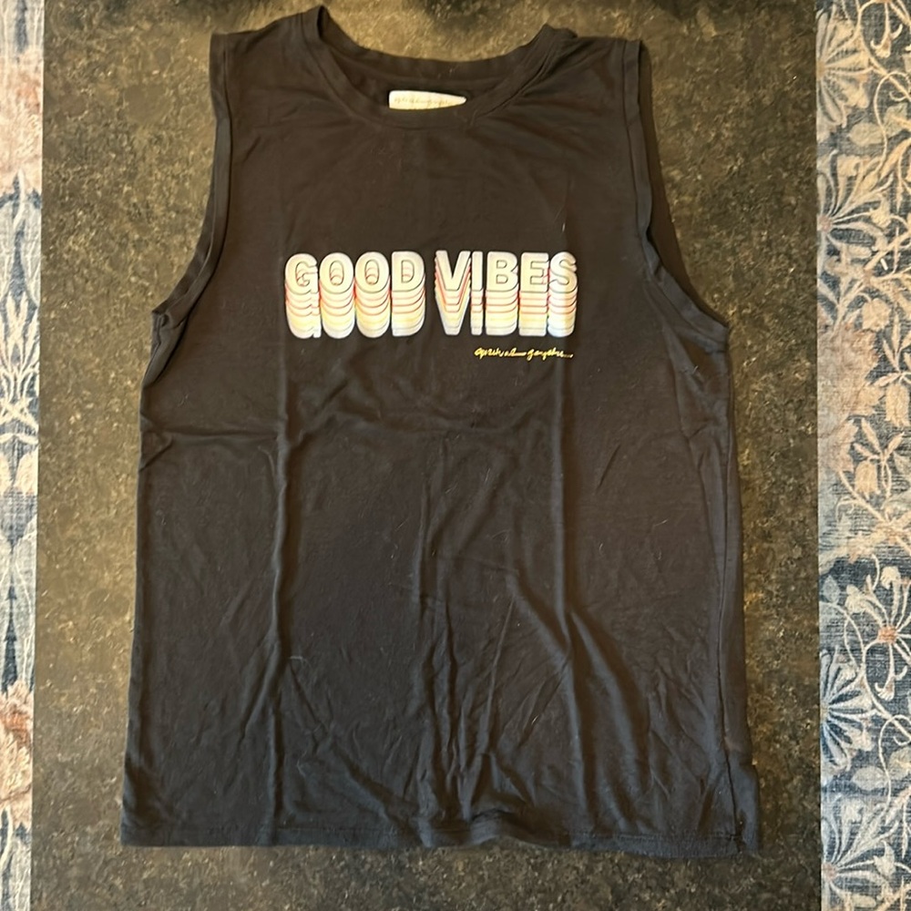 SPIRITUAL GANGSTER Good Vibes sleeveless top, size M